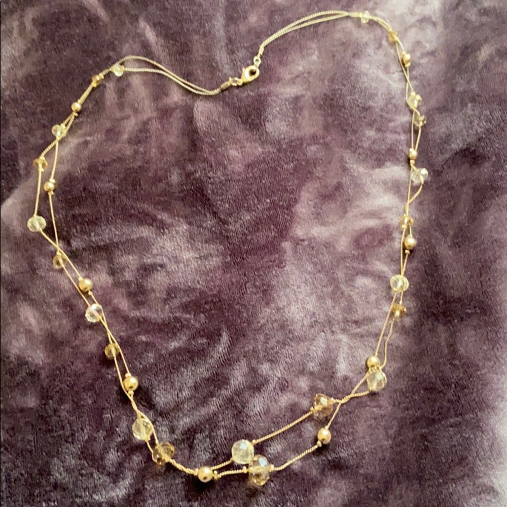 Beautiful double strand sparkly necklace.
